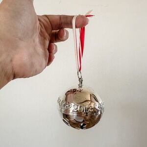 Wallace 2012 Silverplate Sleigh Bell Christmas Ornament‎